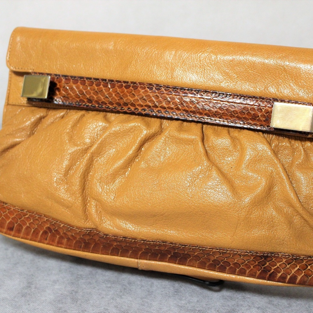 Vintage DOFAN clutch Made in France Genuine Leathe